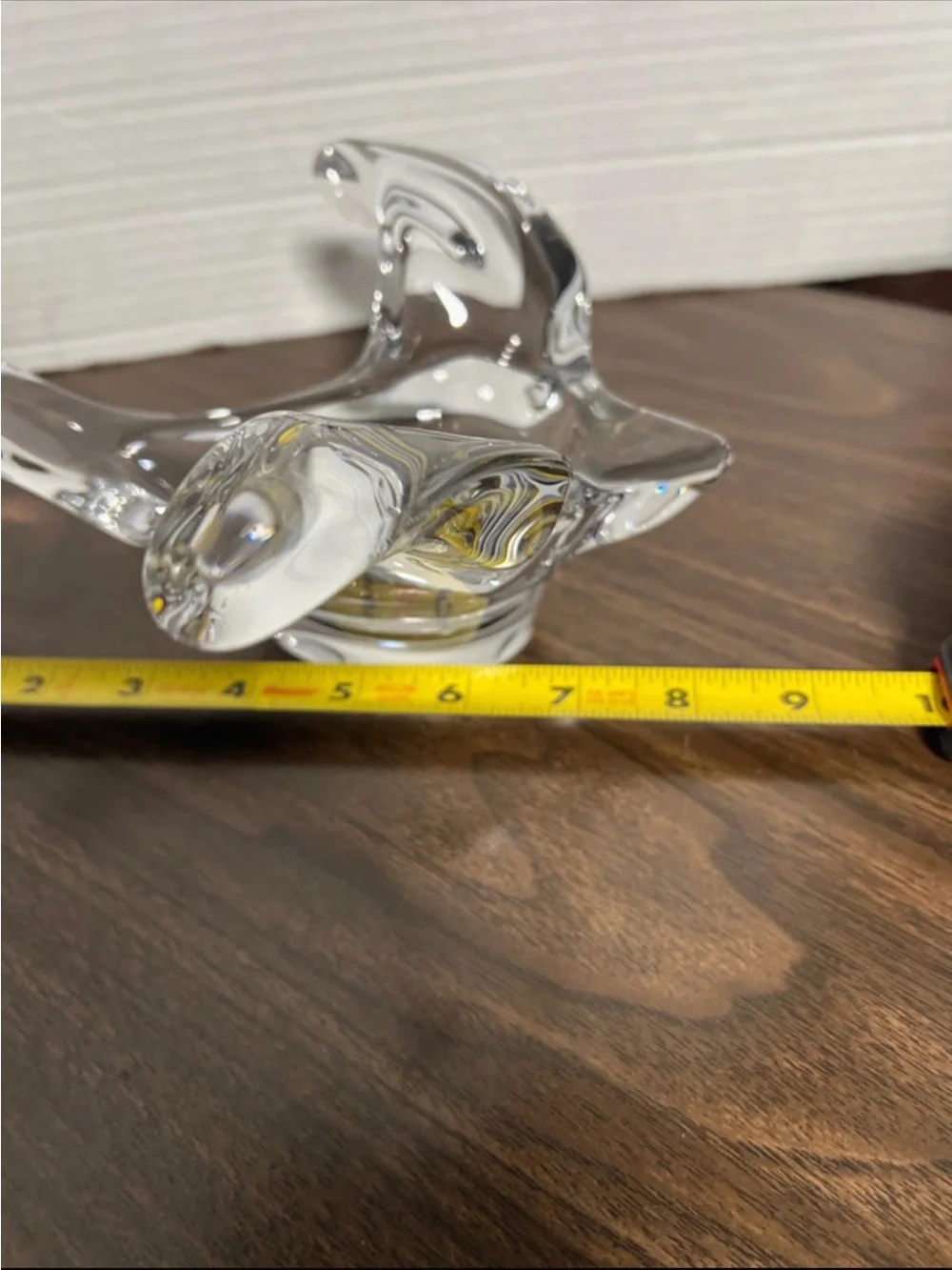 Clear Glass Decorative Dove Bowl - Modern Home Accent
